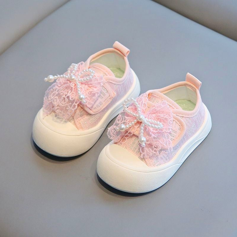 Fairy Bow Soft Girl Kids Fancy Casual Shoe – Pink