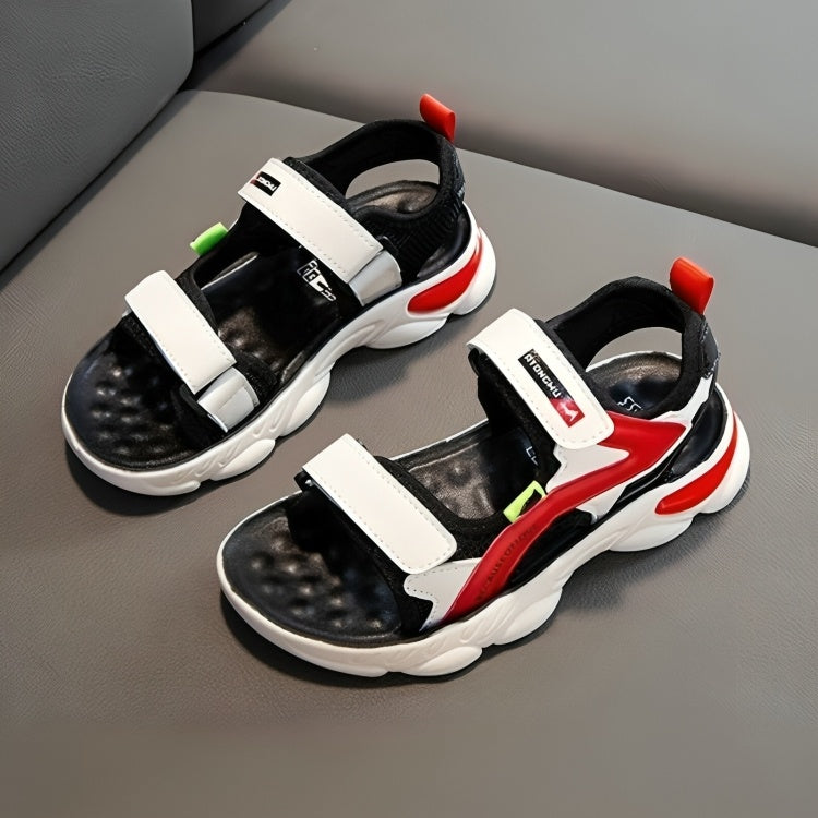 Retro Style Cosy Kids Outdoor Casual Sandal – White Red